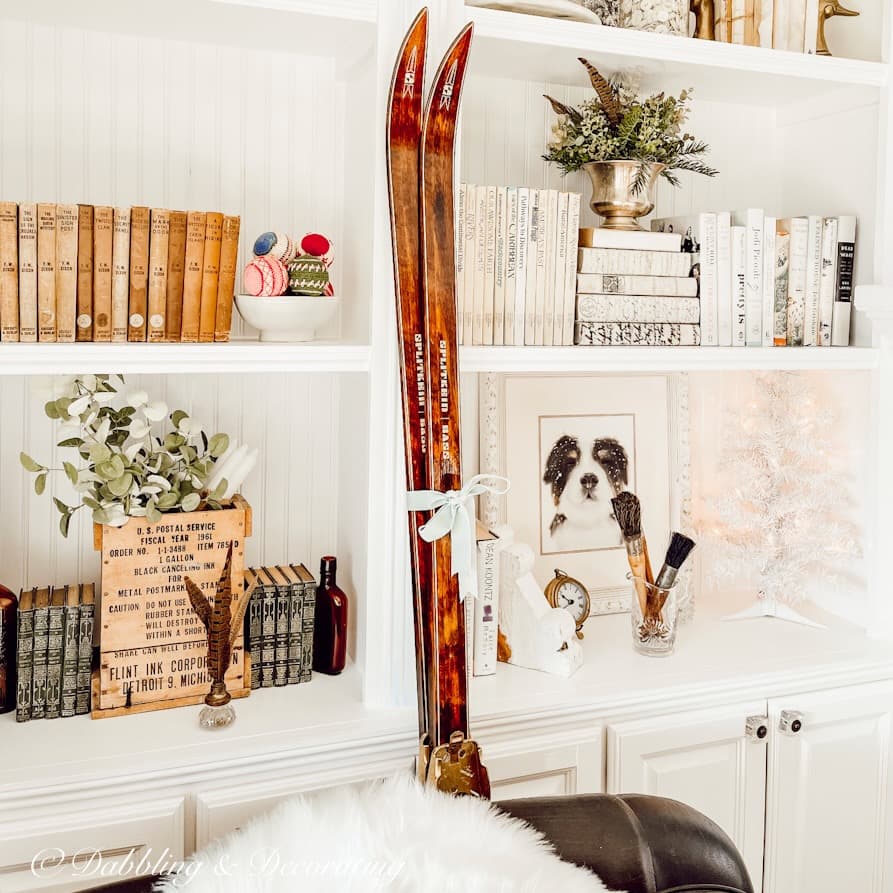 How to Decorate Bookshelves for a Vintage Christmas