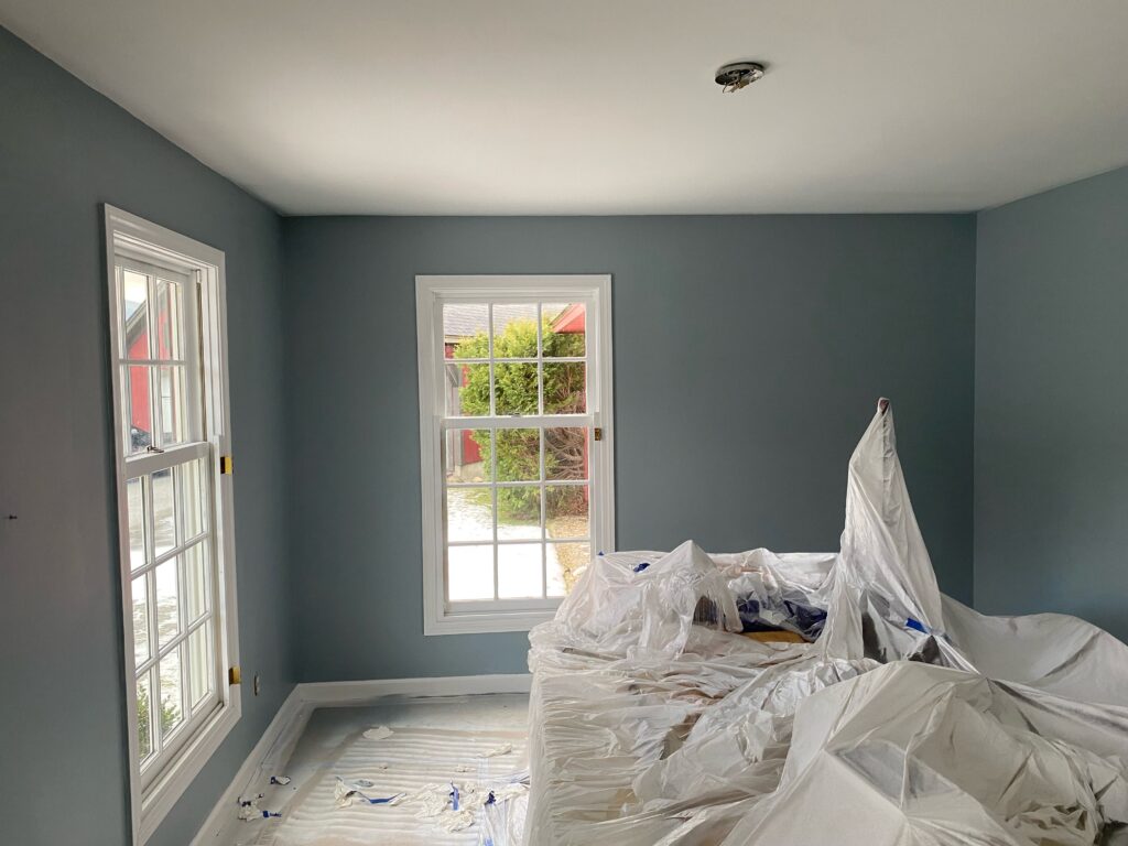 Open Floor Plan Blue Paint Home Makeover