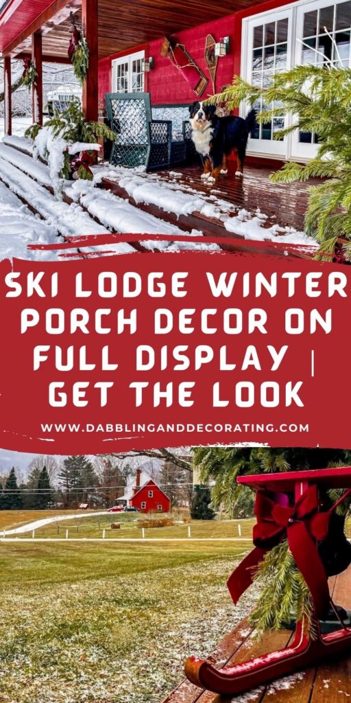 Ski Lodge Winter Porch Decor on Full Display