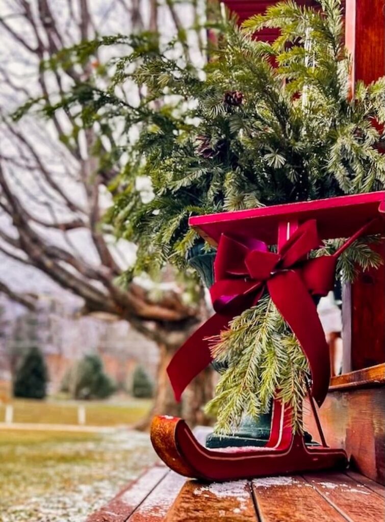 Ski Lodge Winter Porch Decor on Full Display