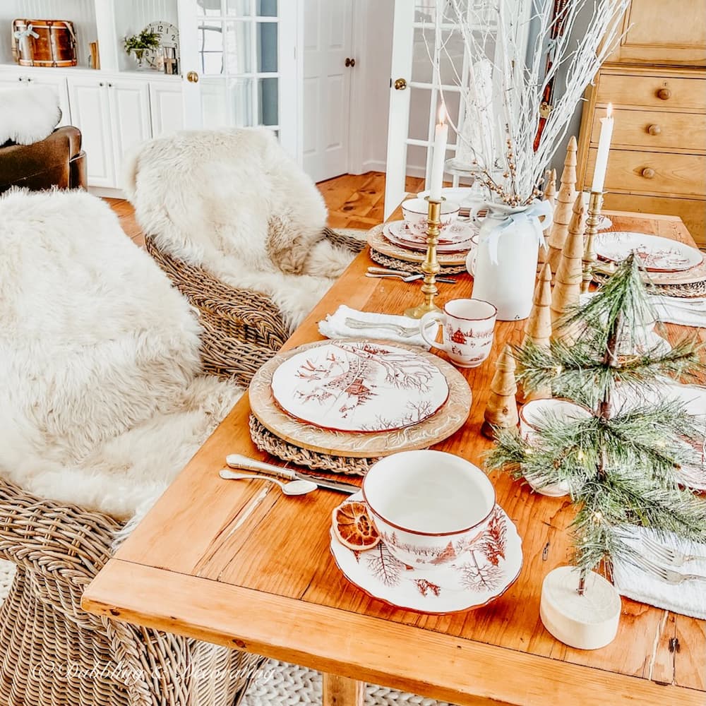 Winter Wonderland Table Setting