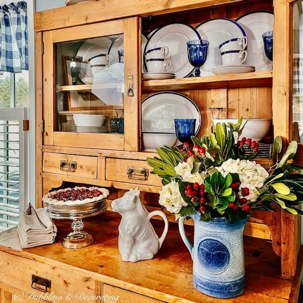 How to Style a Vintage Cabinet Hutch with Wedding China in 7 Simple Steps