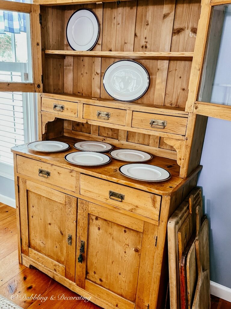 How to Style a Vintage Cabinet Hutch with Wedding China in 7 Simple Steps