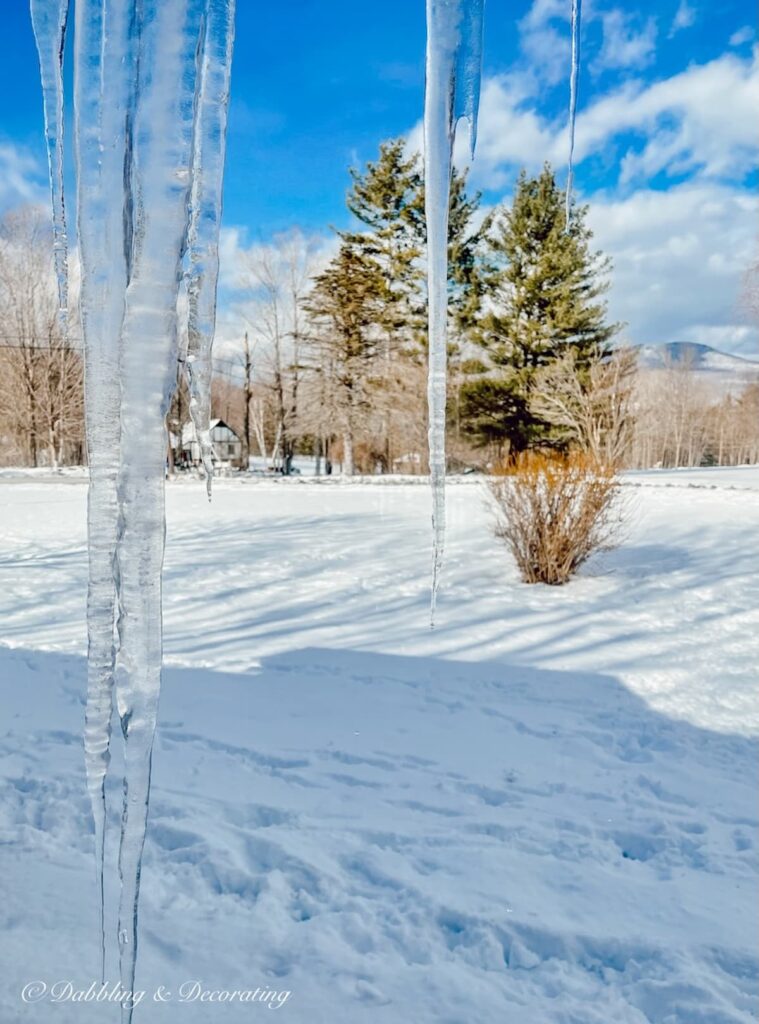 Icicles out the window