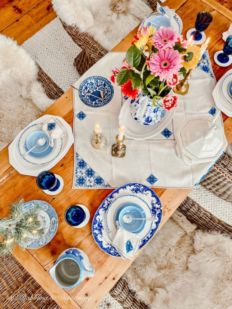 Romantic Antique Table Setting with Thoughtful Design