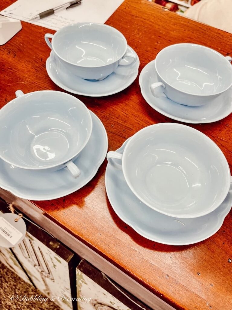Vintage cream soup bowls