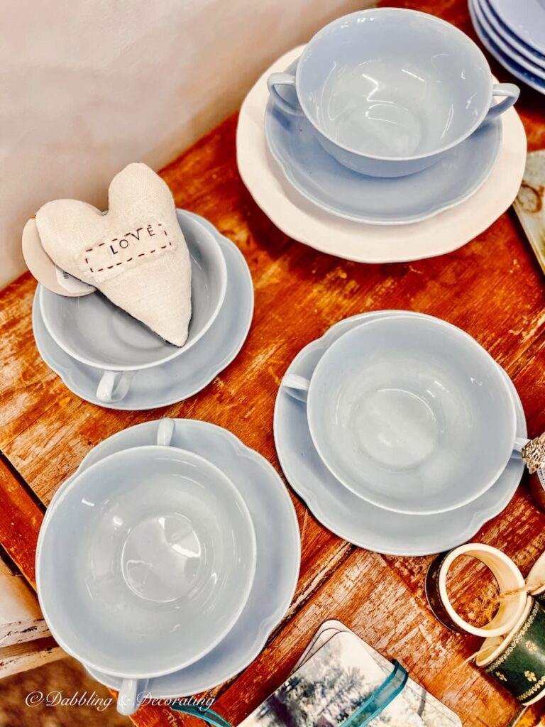 Antique cream soup bowls