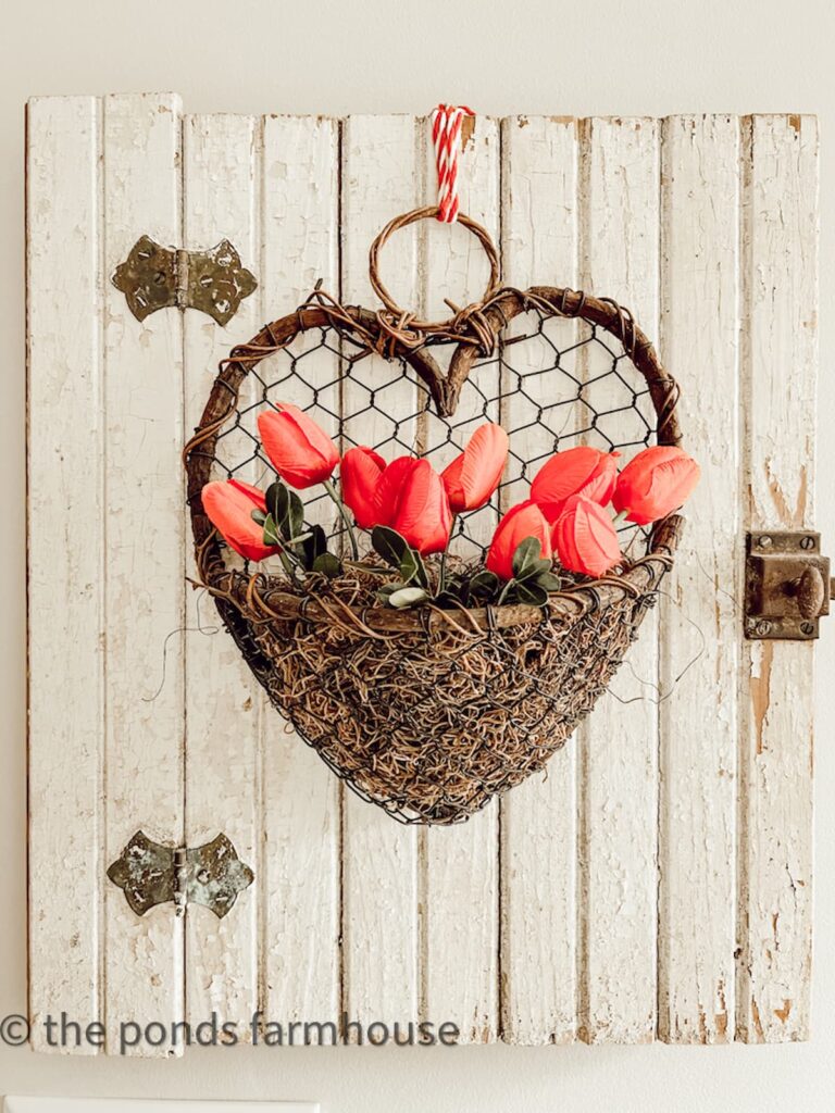 heart hanging basket