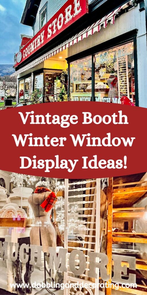 Vintage Booth Winter Window Display
