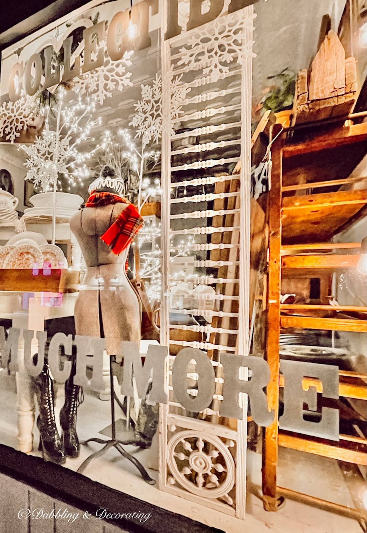 Vintage Booth Winter Window Display