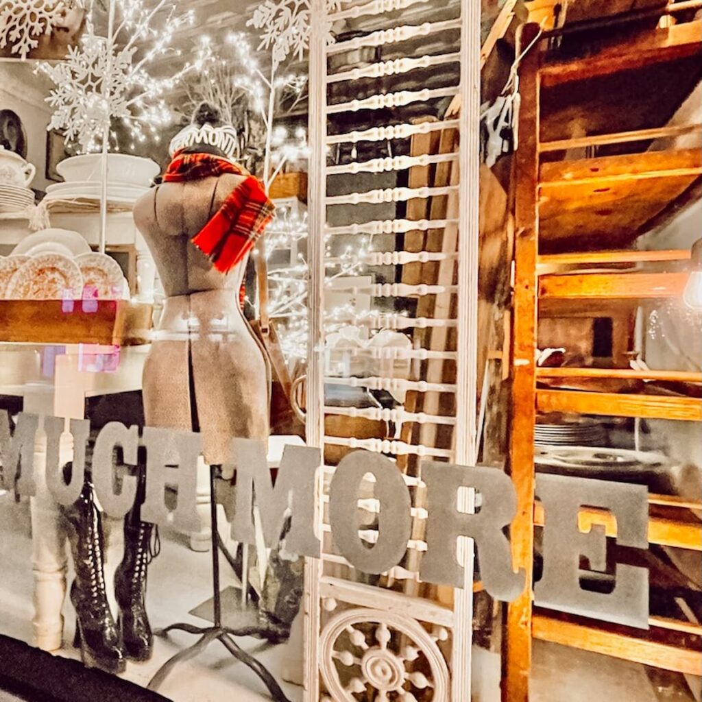 Vintage Booth Winter Window Display