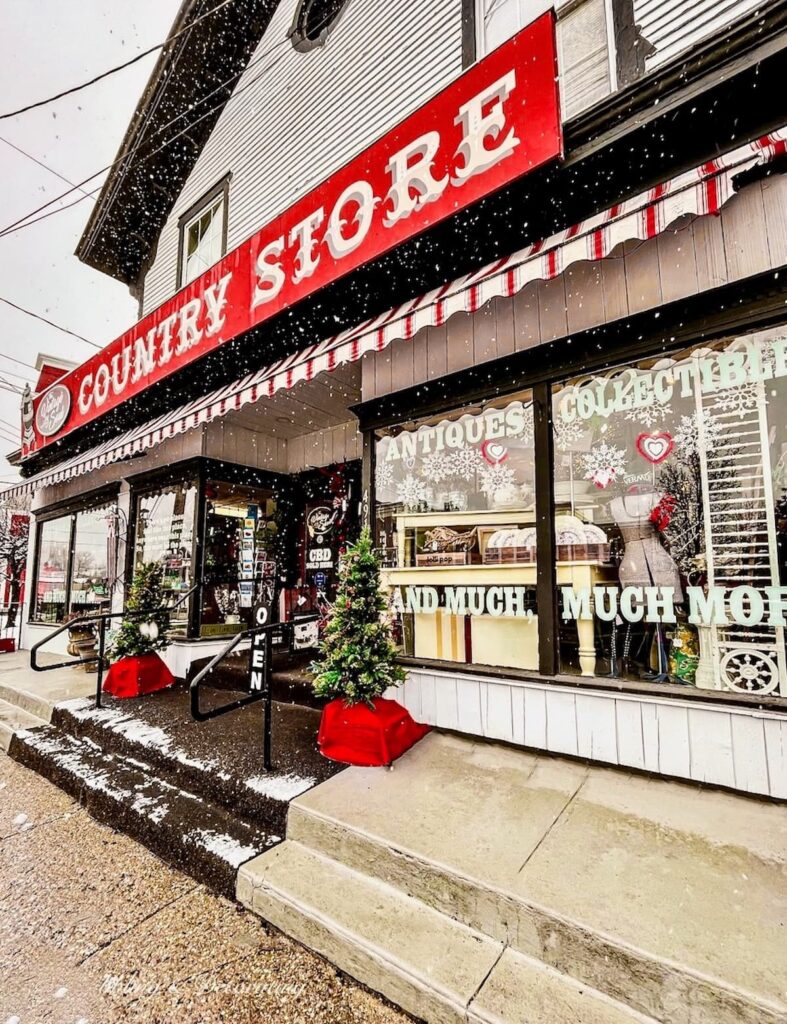 Vintage Booth Winter Window Display