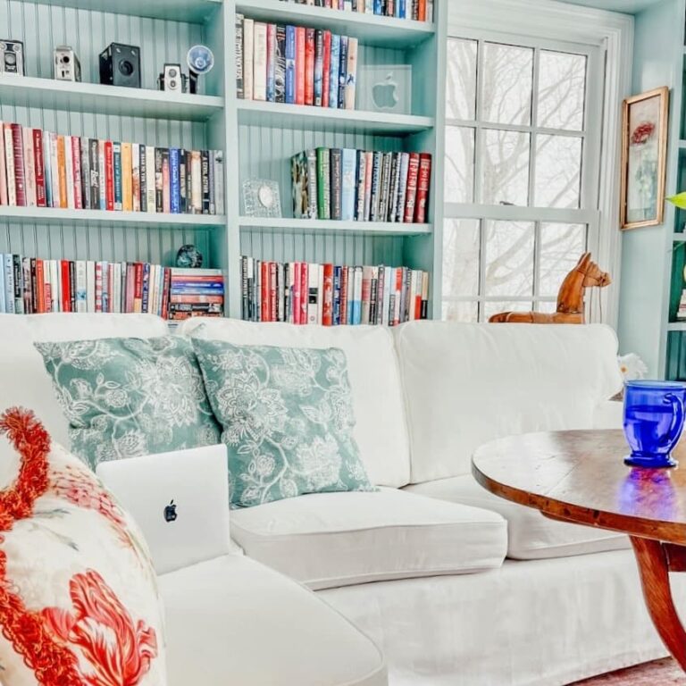 Sunroom Home Office Inspiration Triple Purposed with Craft Space, Eclectic decorating style.