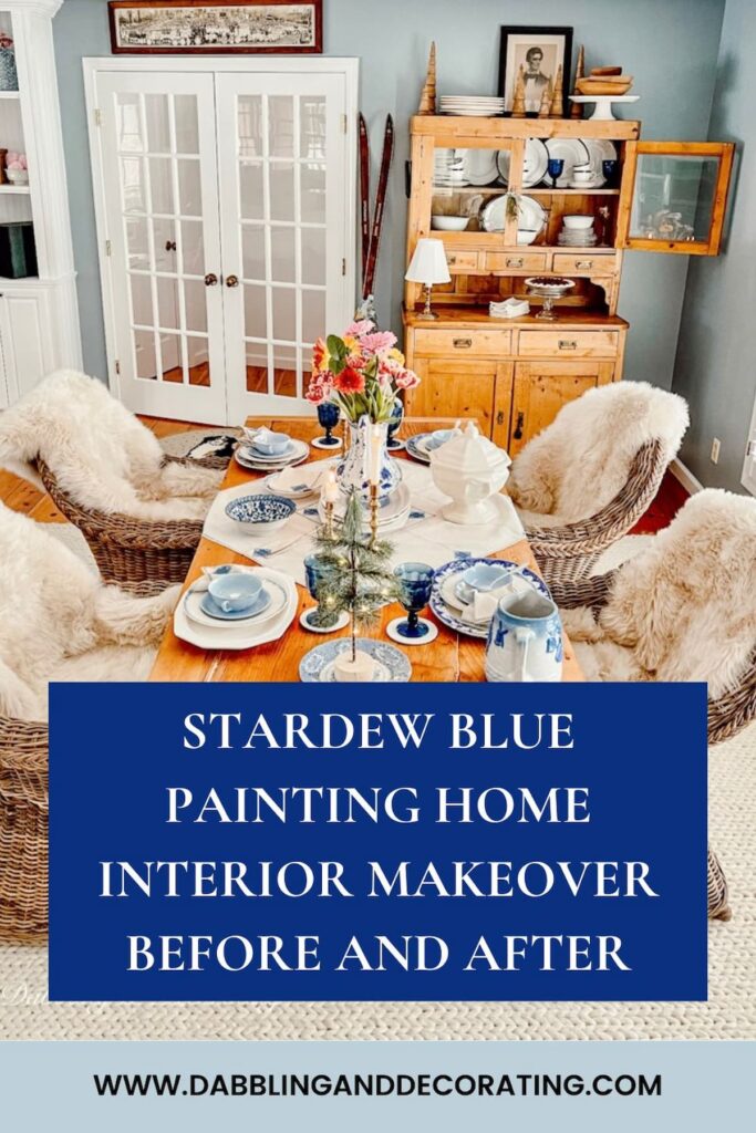 Stardew Blue Painting Home Interior Makeover Before and After
