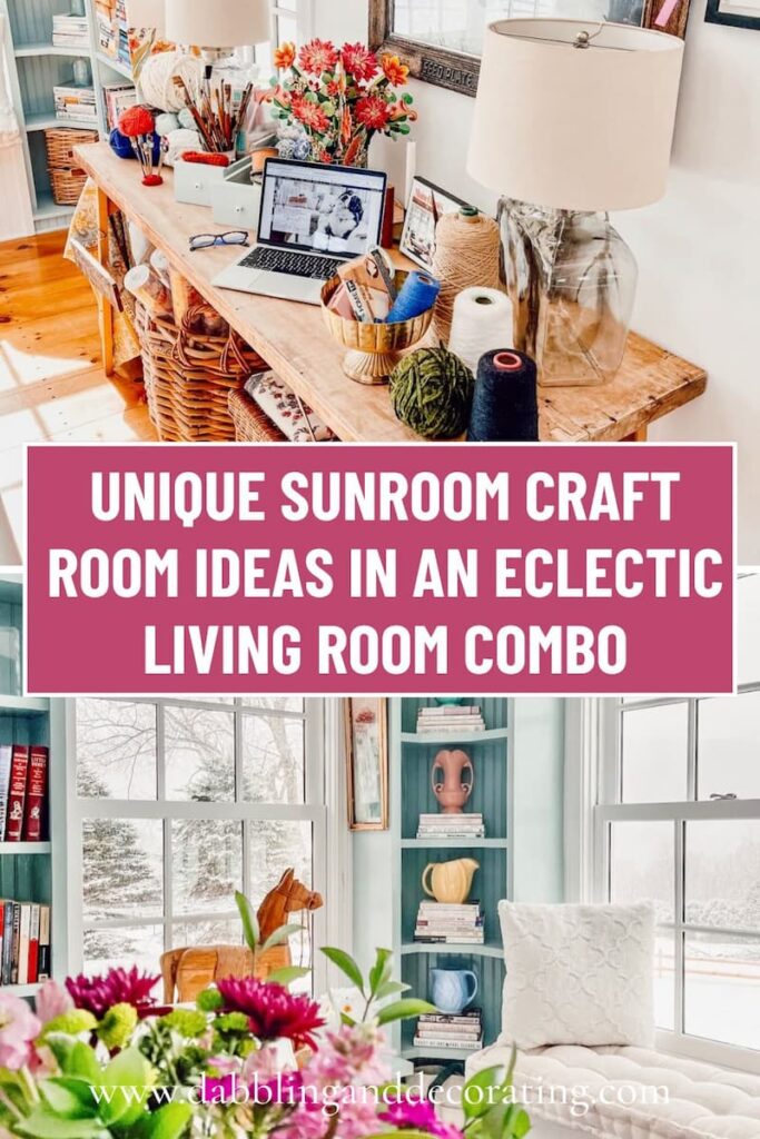 Sunroom Craft Room Ideas In An Eclectic Living Room Combo