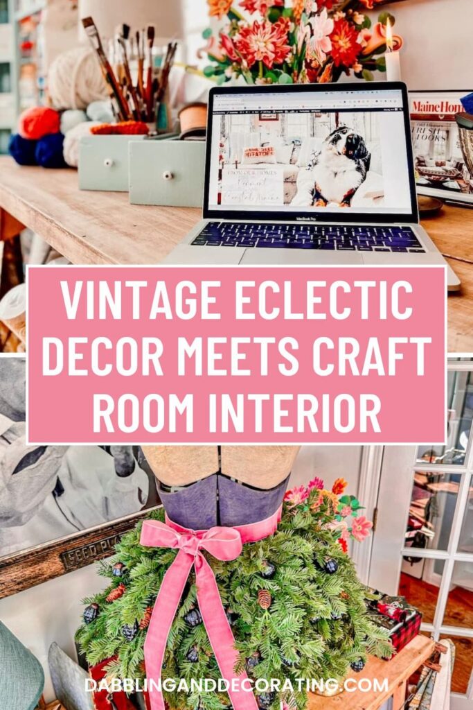 Vintage Eclectic Decor Meets Craft Room Interior