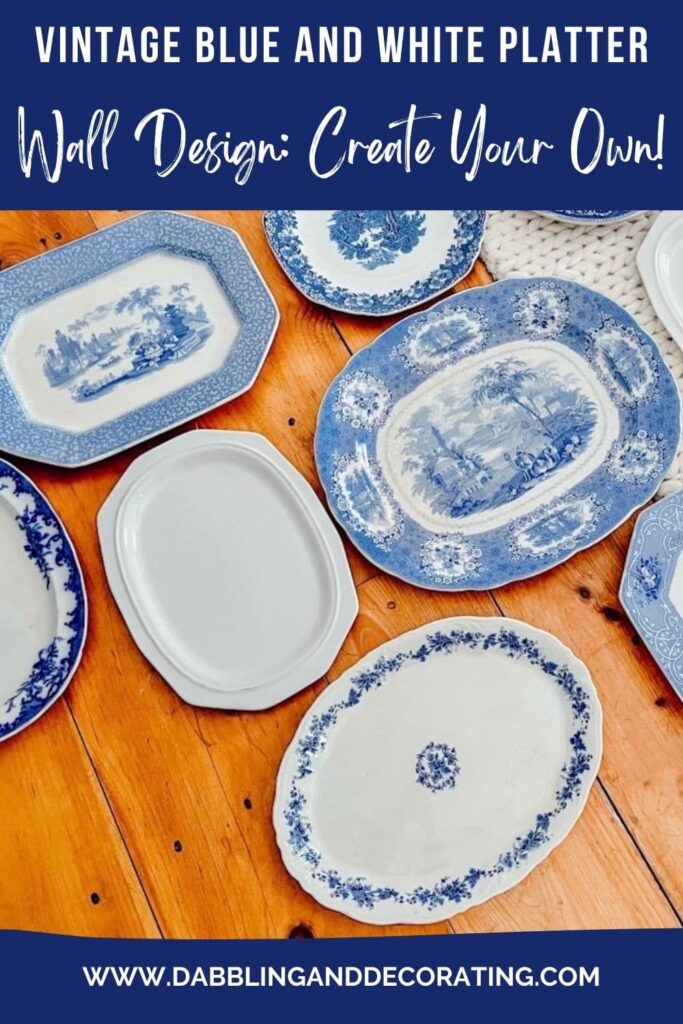 Vintage Blue and White Platter Wall Design