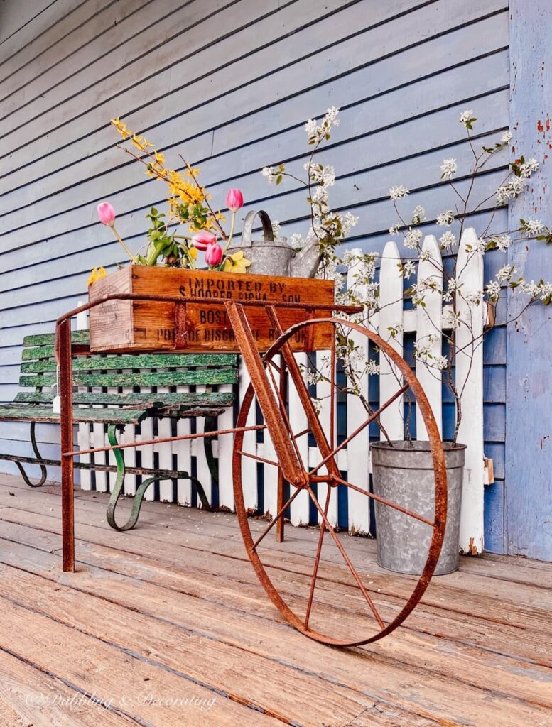 Vintage Cart with Flowers