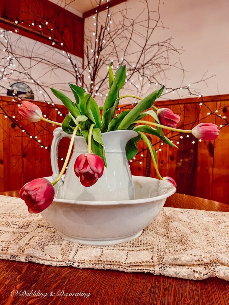 Pink tulip Antique Arrangement