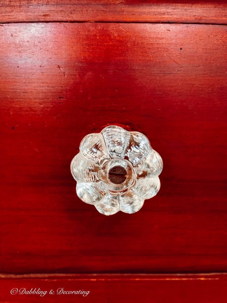 Vintage Glass Dresser Drawer Knob