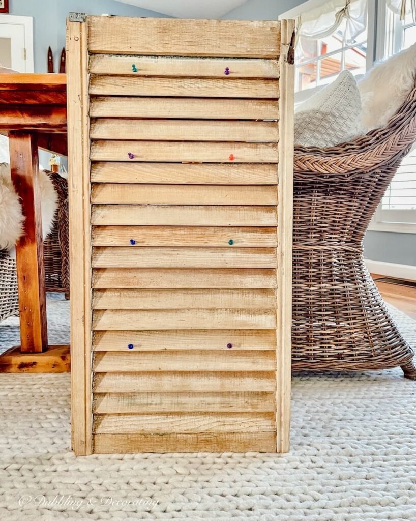 Shutter with Thumbtacks