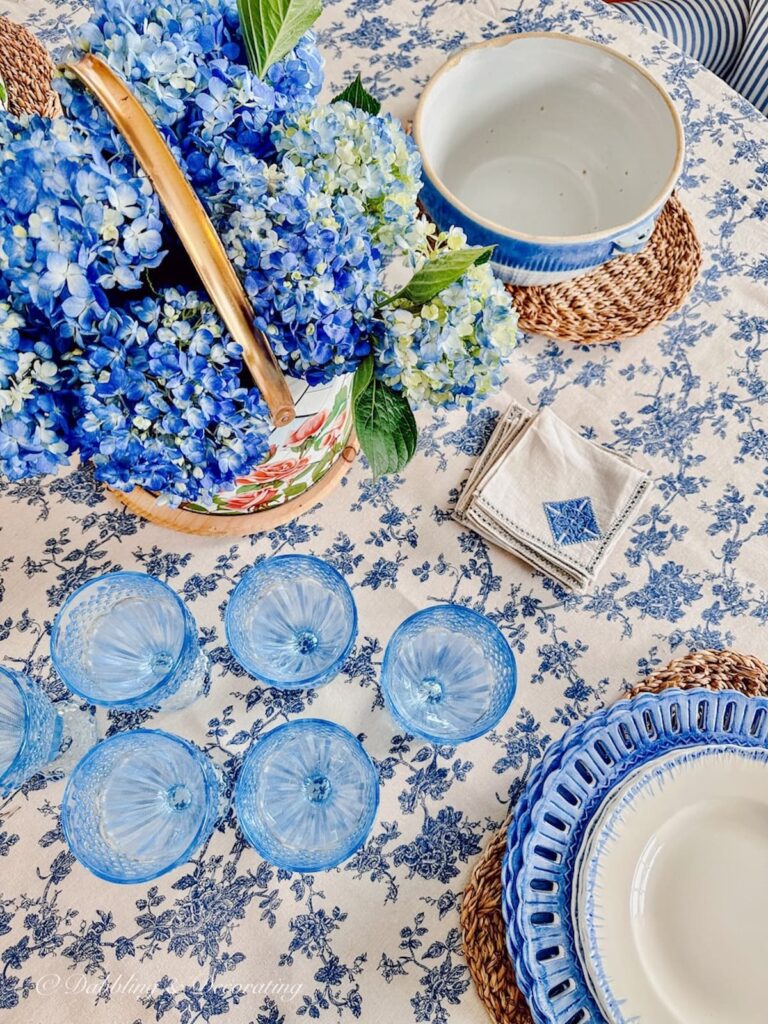 Blue table Setting