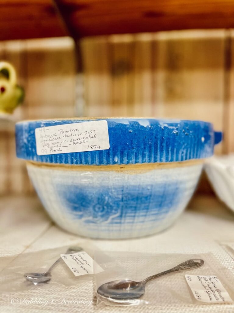 blue stoneware bowl