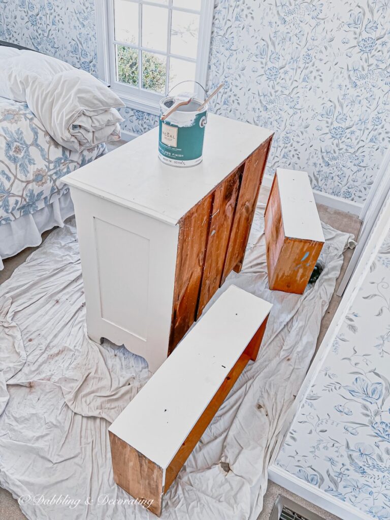 White Dresser painting project