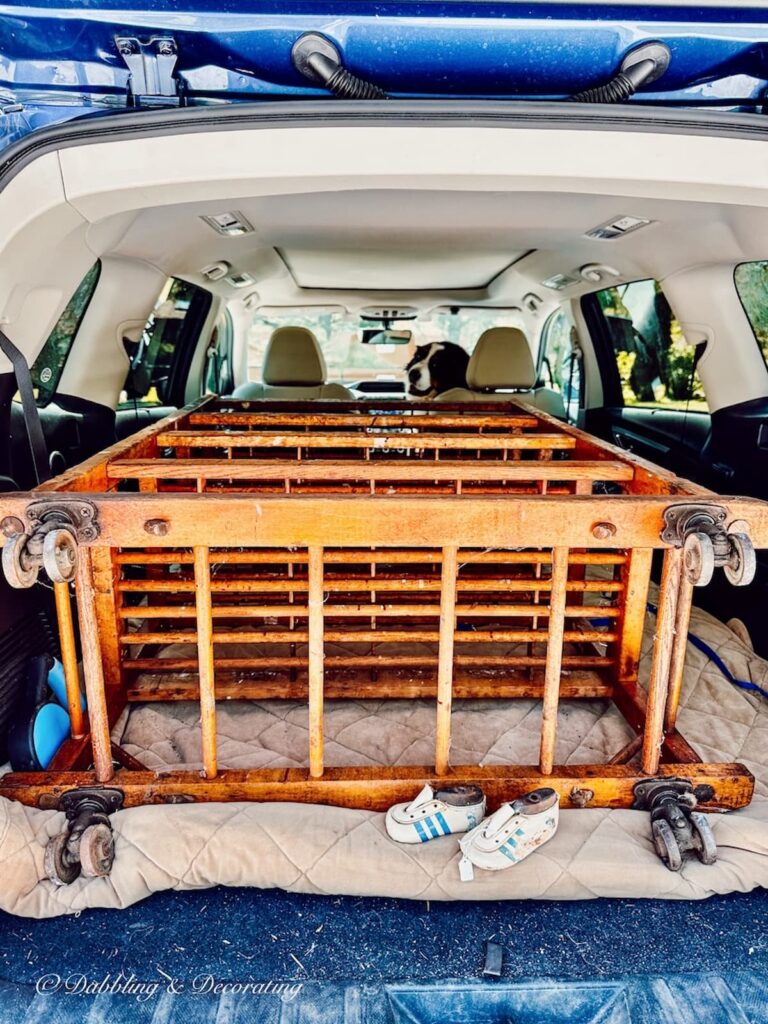 Vintage Cobbler Rack in Car