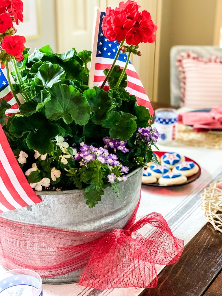 How to Create an Easy Patriotic Flower Pot