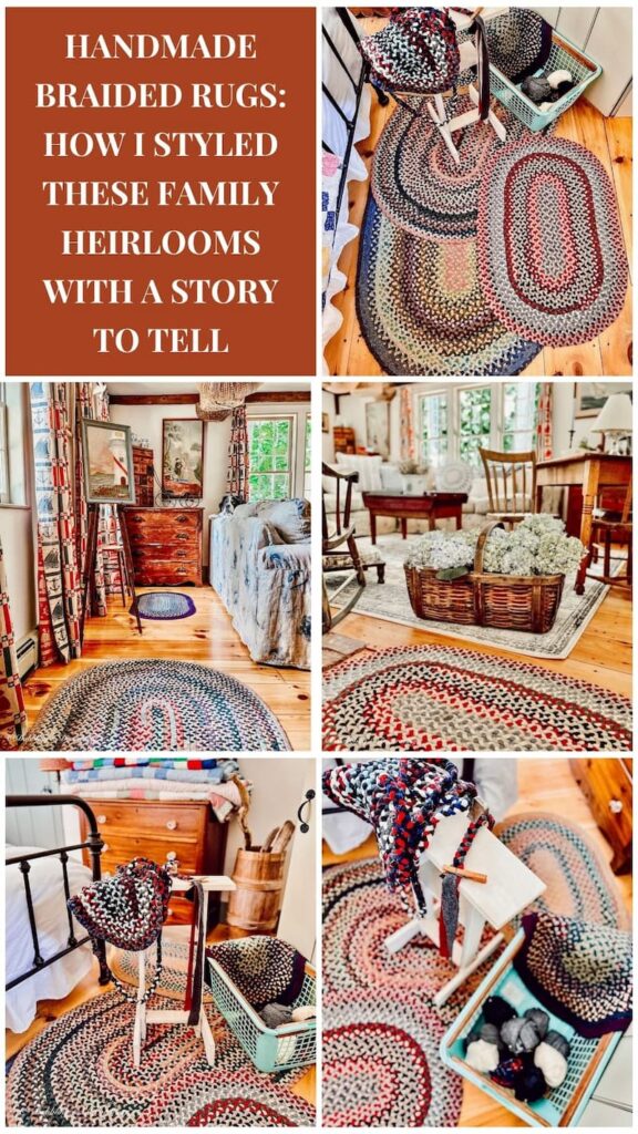 Handmade Braided Rugs: How I Styled These Family Heirlooms with a Story to Tell photo collage.