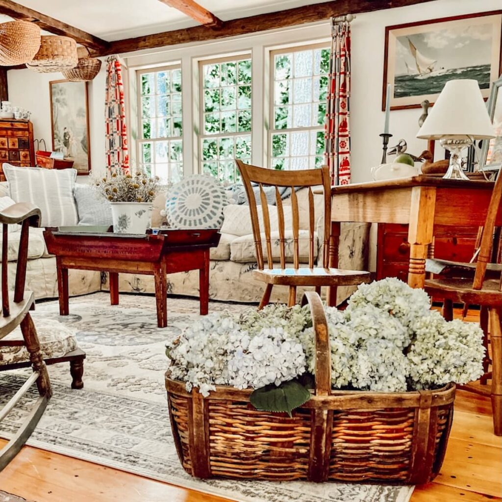 Living Room Coastal Maine Home