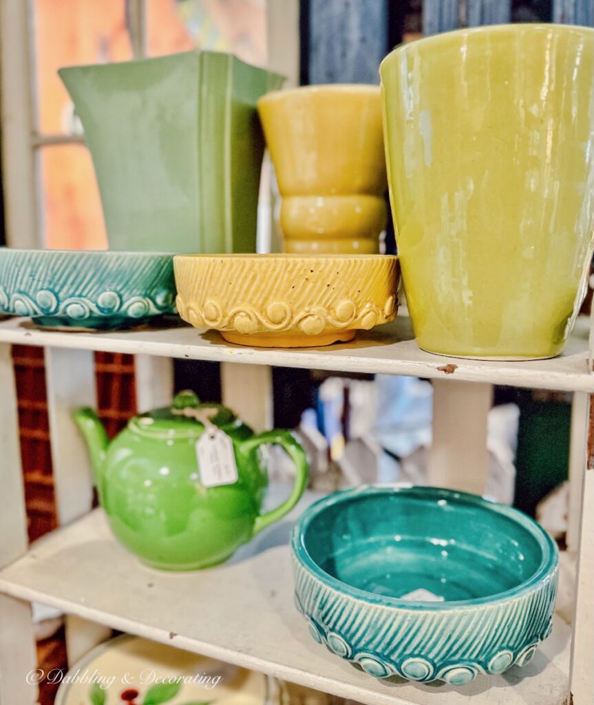 Vintage Colored Garden Planters