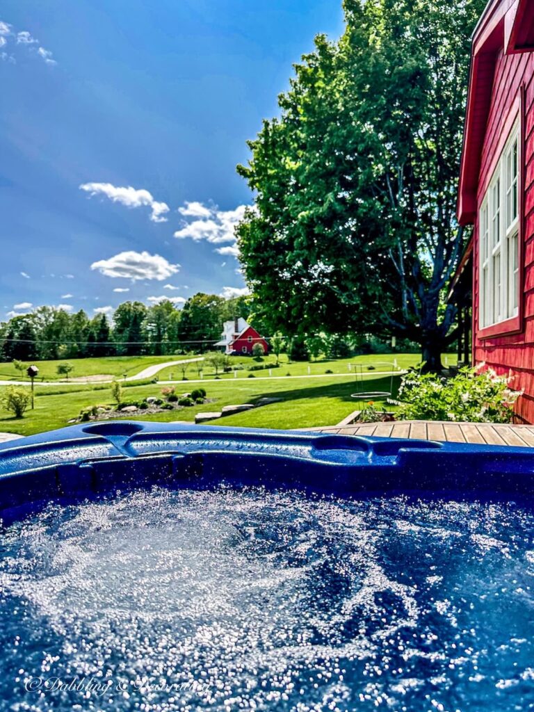 Vermont Hot Tub and Beautiful Day