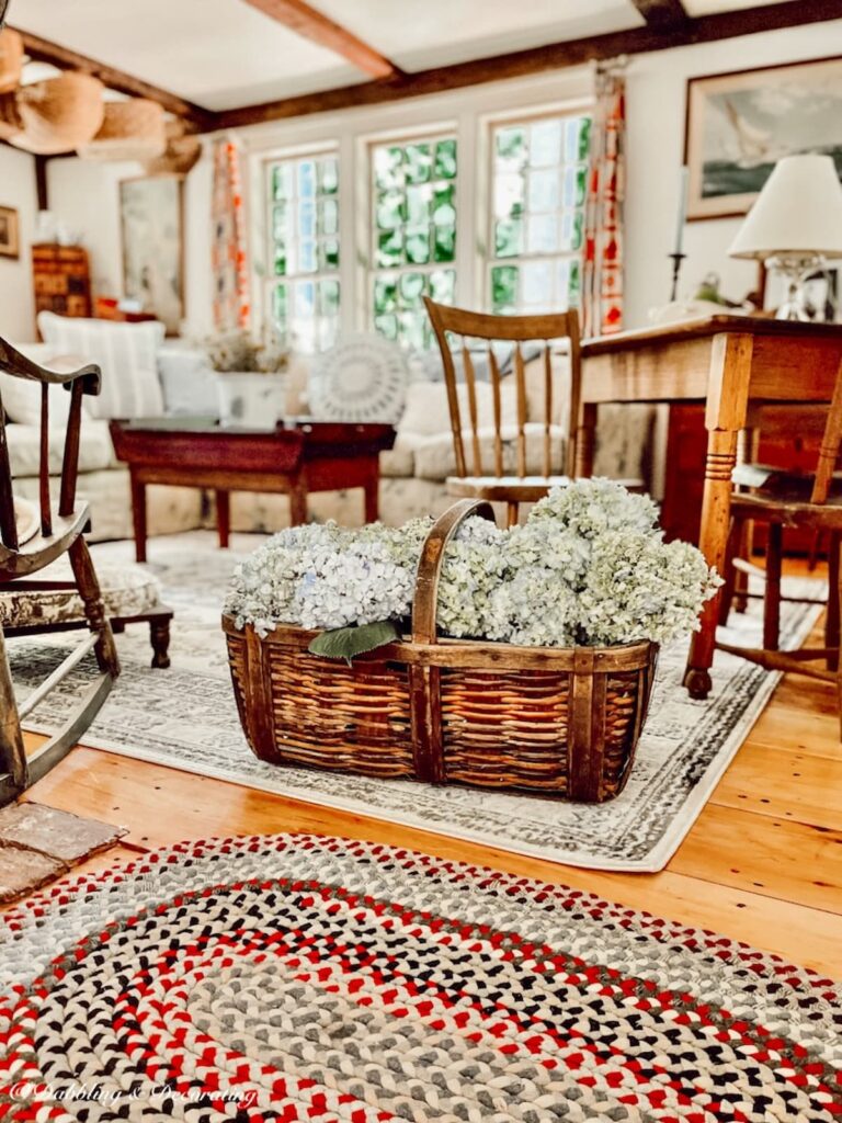 My Mother's Braided Rug Living Room