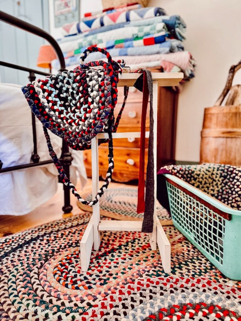 Braided Rug Stand with Braided Rugs, Mother's Day reflections