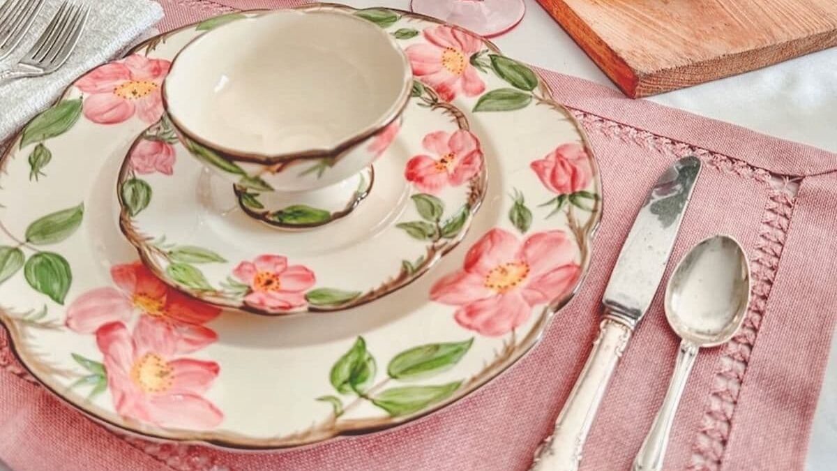 Plateau De Service Vintage 50s/60s Motif Raisins Et Fleurs, Plastique Multicolore