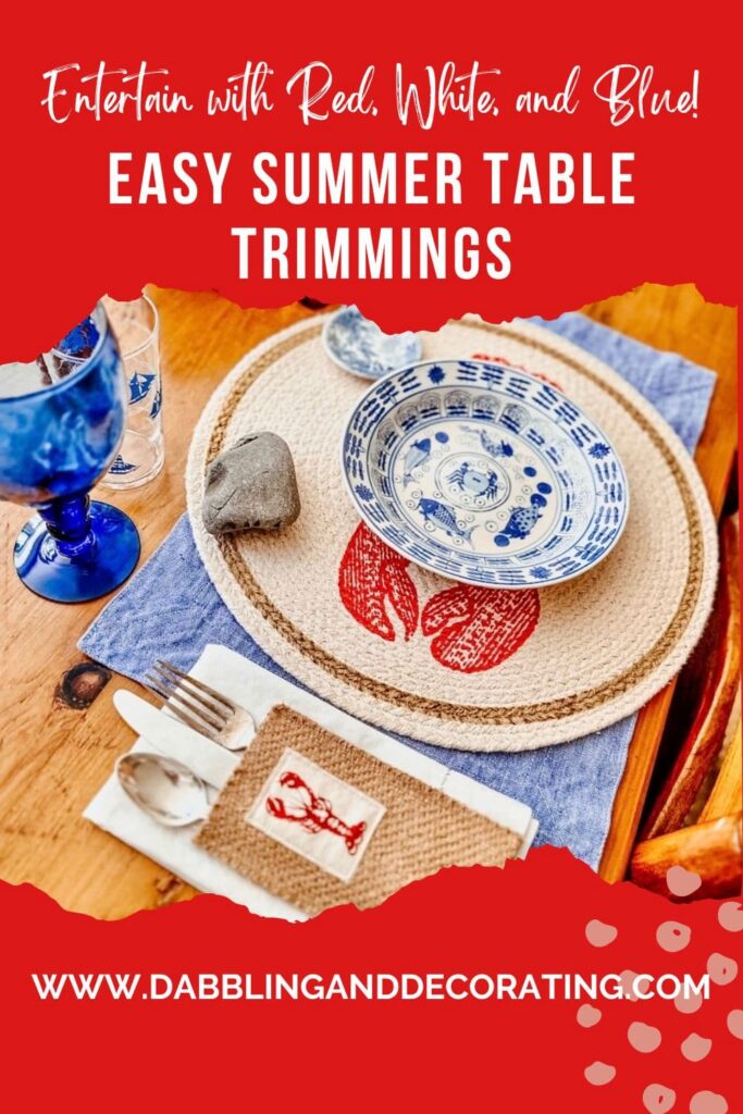 Entertain with Red, White, and Blue! Easy Summer Table Trimmings