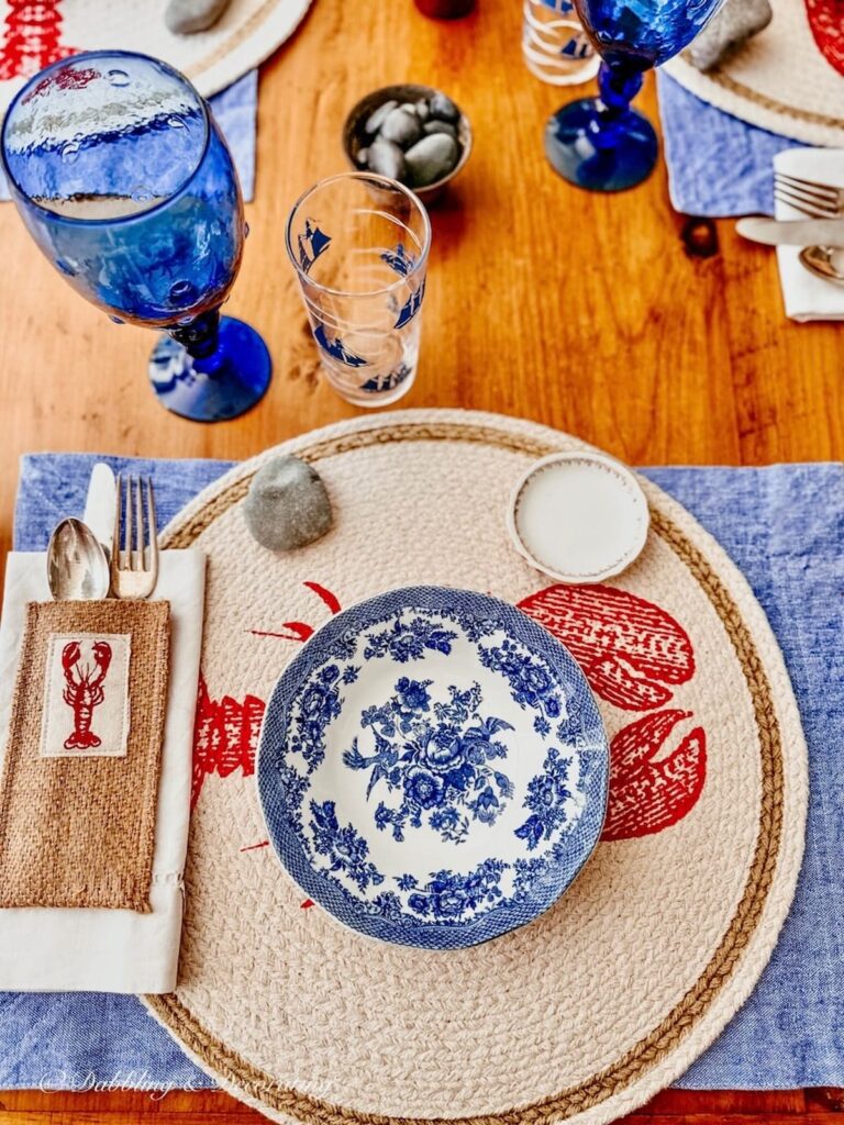 Red White and Blue Table Place Setting