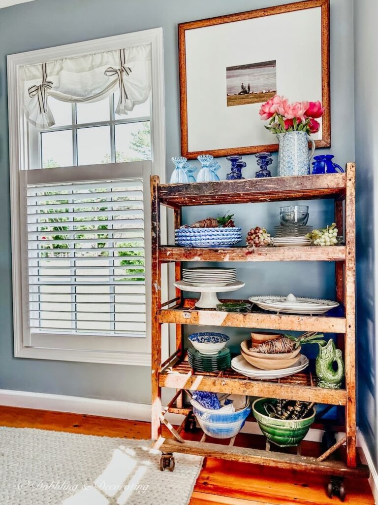 Store, Stack & Display Vintage Dishes in an Antique Cobblers Rack