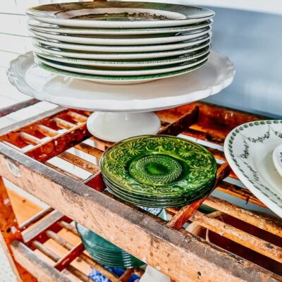 Store, Stack & Display Vintage Dishes in an Antique Cobblers Rack