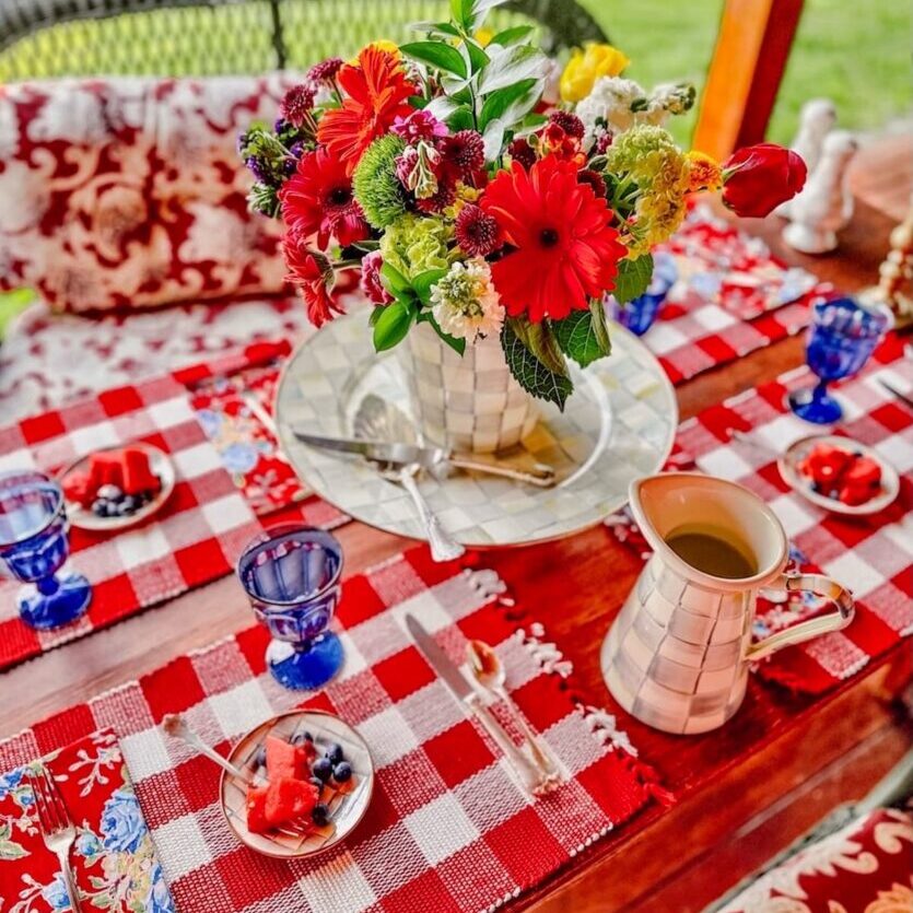 Summer Dessert Table Ideas with MacKenzie-Childs Outdoor Enamelware