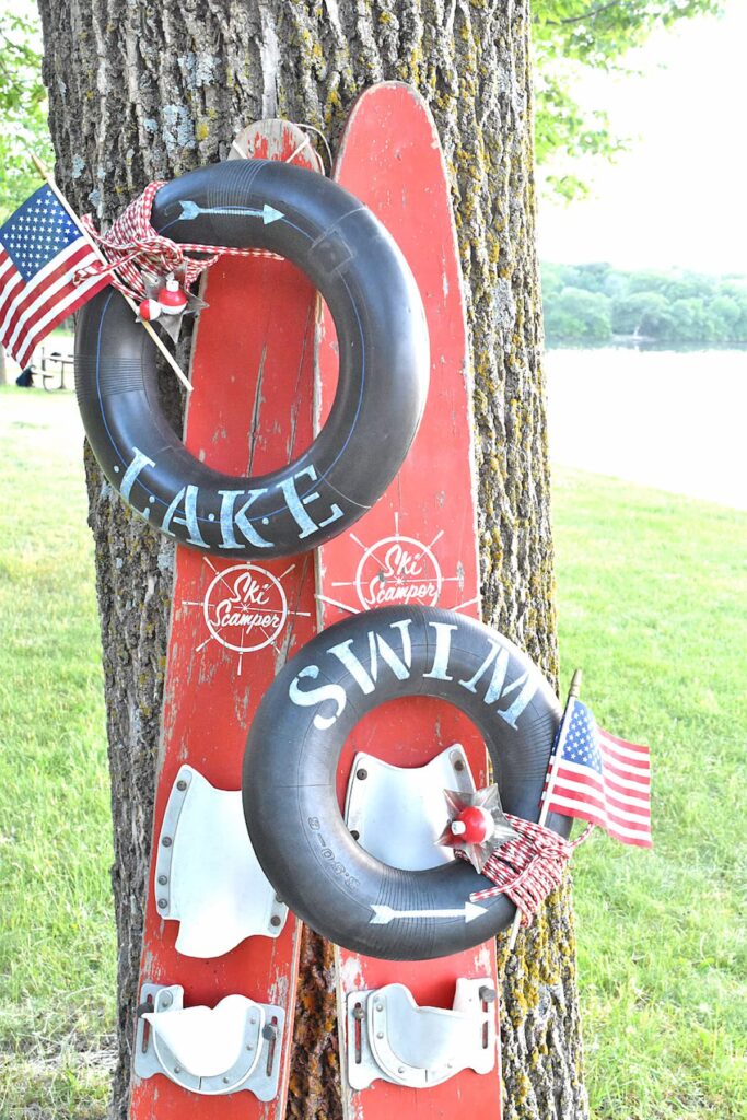 DIY Lake-Themed Patriotic Wreath