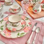Desert Rose Place Setting with Pink Glasses