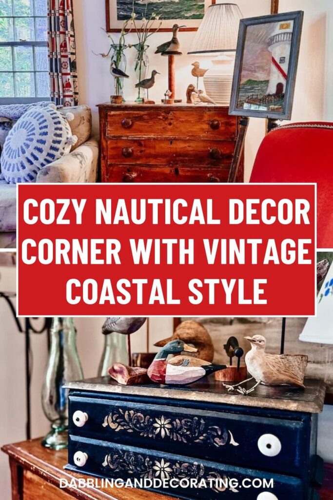 Cozy Nautical Decor Corner with Vintage Coastal Style