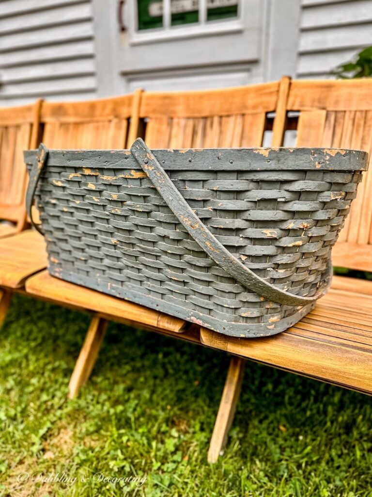 Antique Blue Basket