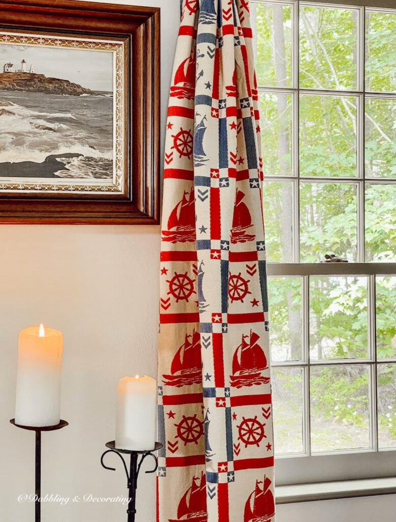 Nautical Drapes in Window