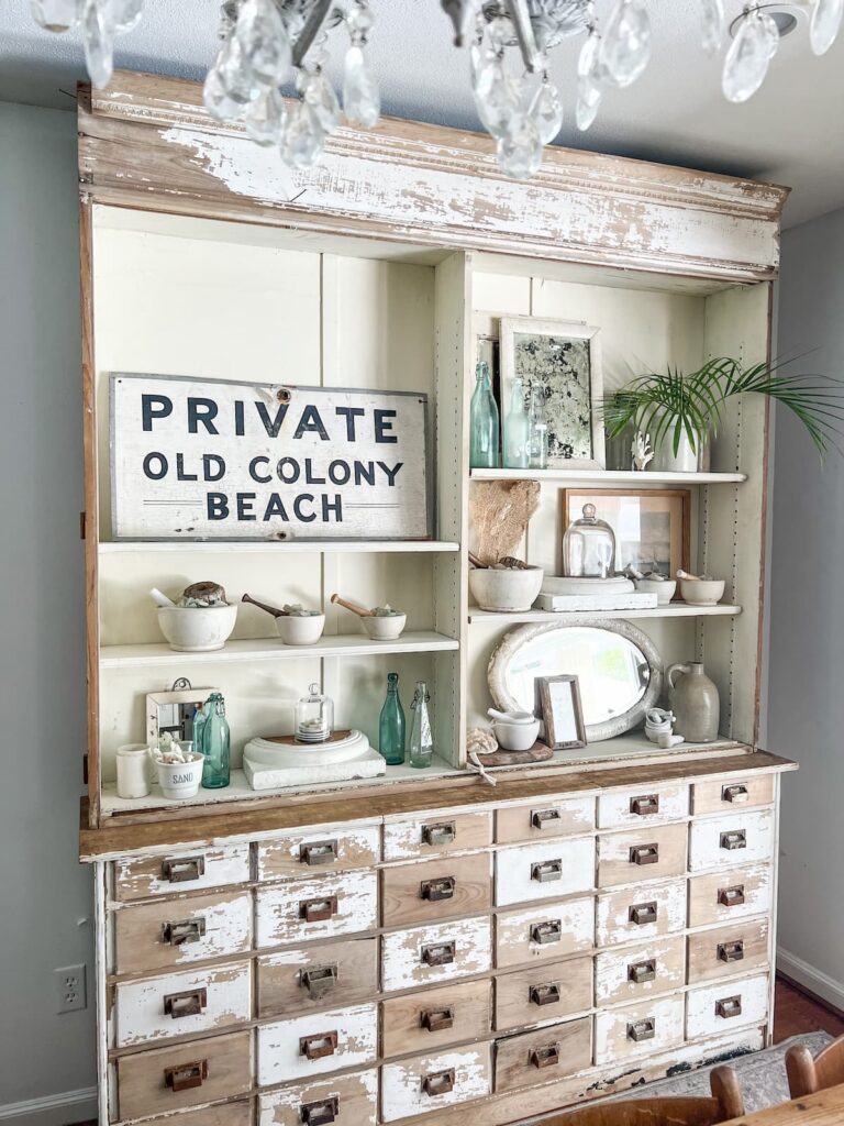 Vintage Farmhouse Shelf Styling