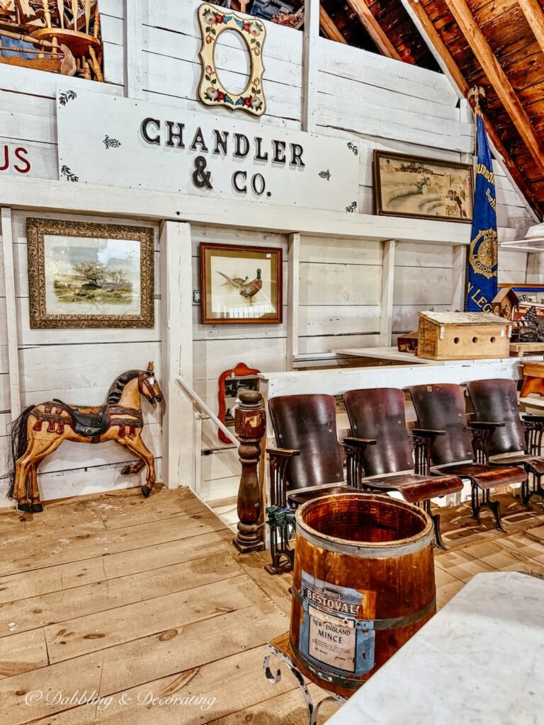 Inside the Chandler & Co. Barn sale in Berwick, Maine.