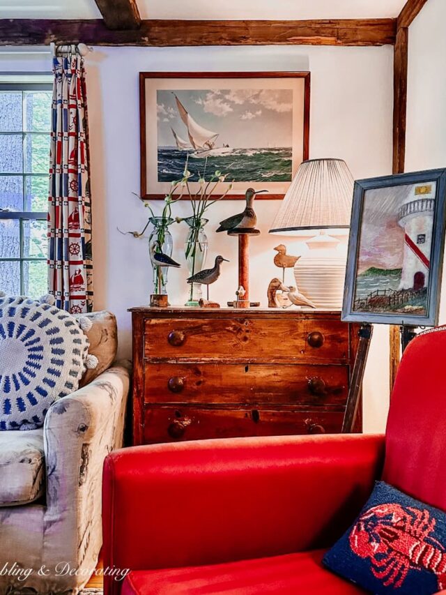 Charming Nautical Decor Corner With a Vintage Wow Factor